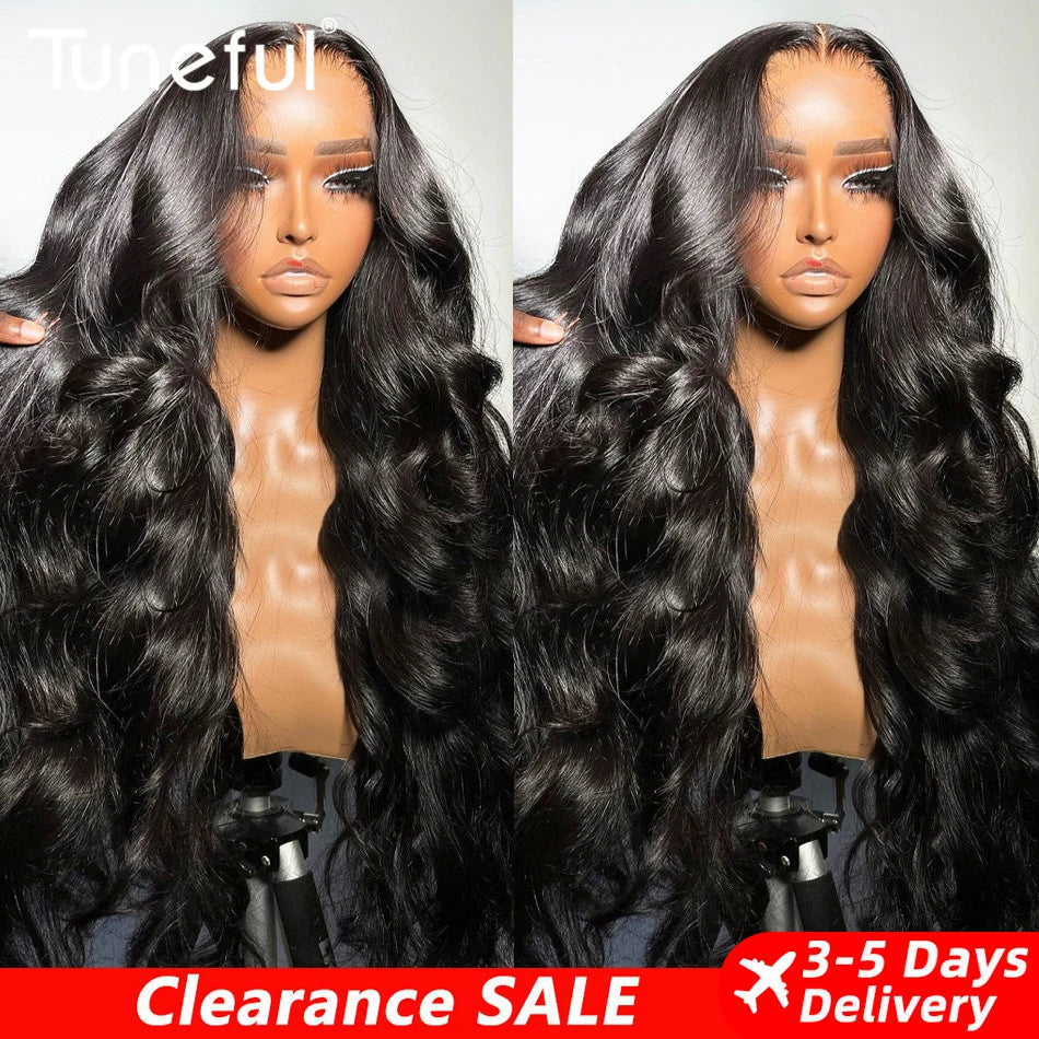 Tuneful HD Transparent 13x4 13x6 Lace Front Human Hair Wigs Raw Indian Body Wave Pre Plucked Human Hair Lace Frontal Wigs