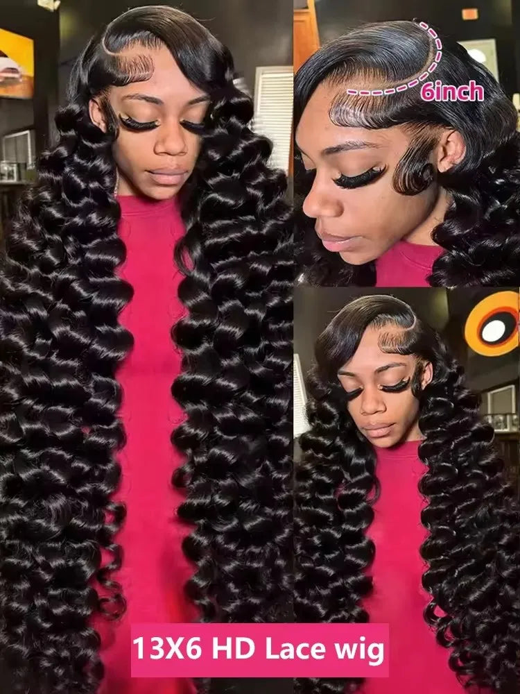 Premium 13x6 HD Lace Frontal Wig - 200 Density Brazilian Remy Human Hair Loose Wave Wig for Women