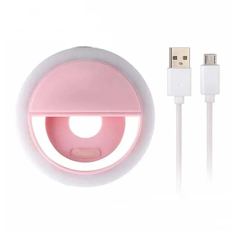 Ringlight Selfie Light Clip On Light For iPhone Samsung POCO Phone Light Ring Video Photo Lamp Flashlight Back Light USB Charge
