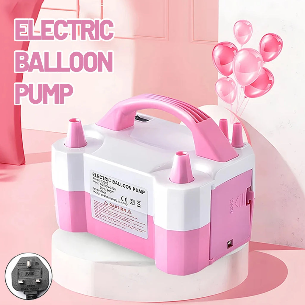600W Electric Balloon Pump Action Plastic Iator For Party Ballon Tool UK Plug