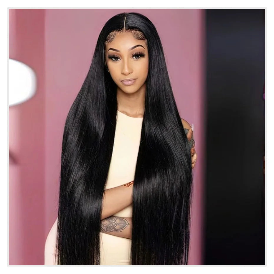 300 400 High Density Lace Wig 13x4 13x6 HD Straight Lace Front Wig PrePlucked 360 Lace Frontal Wig Vietnamese Raw Human Hair Wig