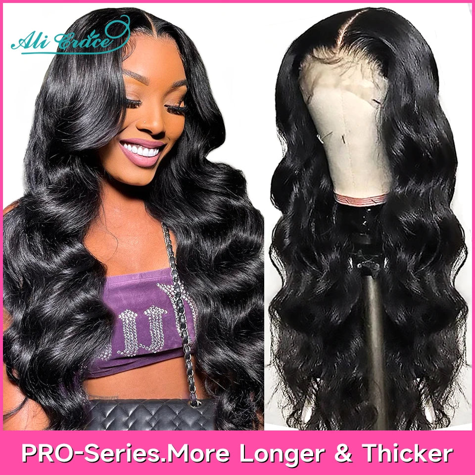 Ali Grace Pro-Series 13x6 Lace Front Wig Brazilian Body Wave Human Hair Wigs Pre-Plucked With Baby Hair 13x4 Lace Frontal Wigs