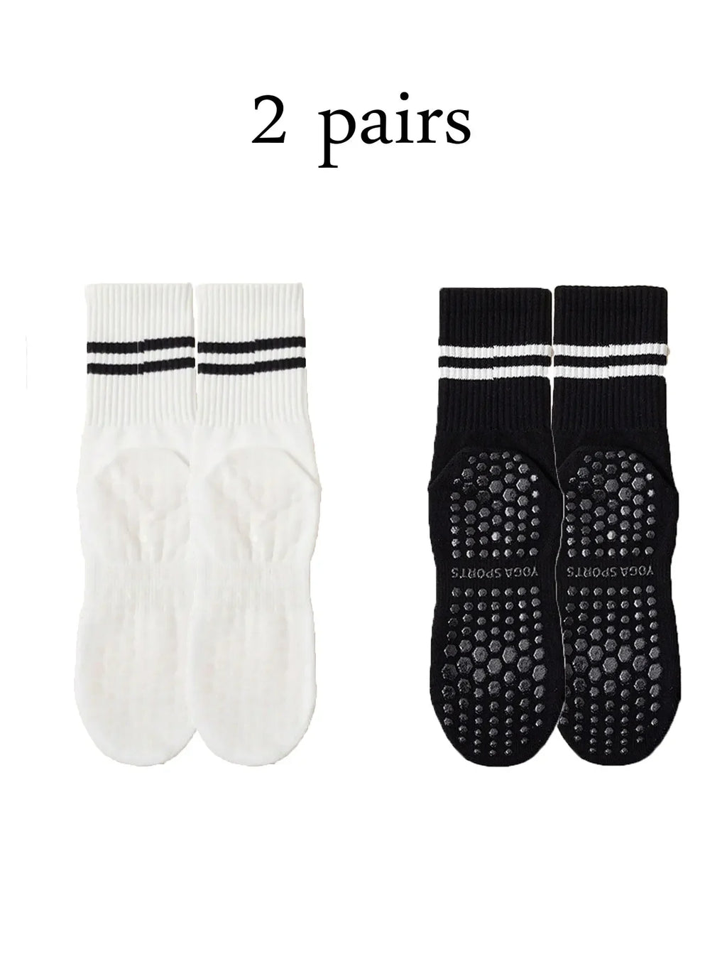 Pilates Socks with Grips for Women Yoga Socks Barre Socks Non Slip Socks of 1/2/3/6pairs