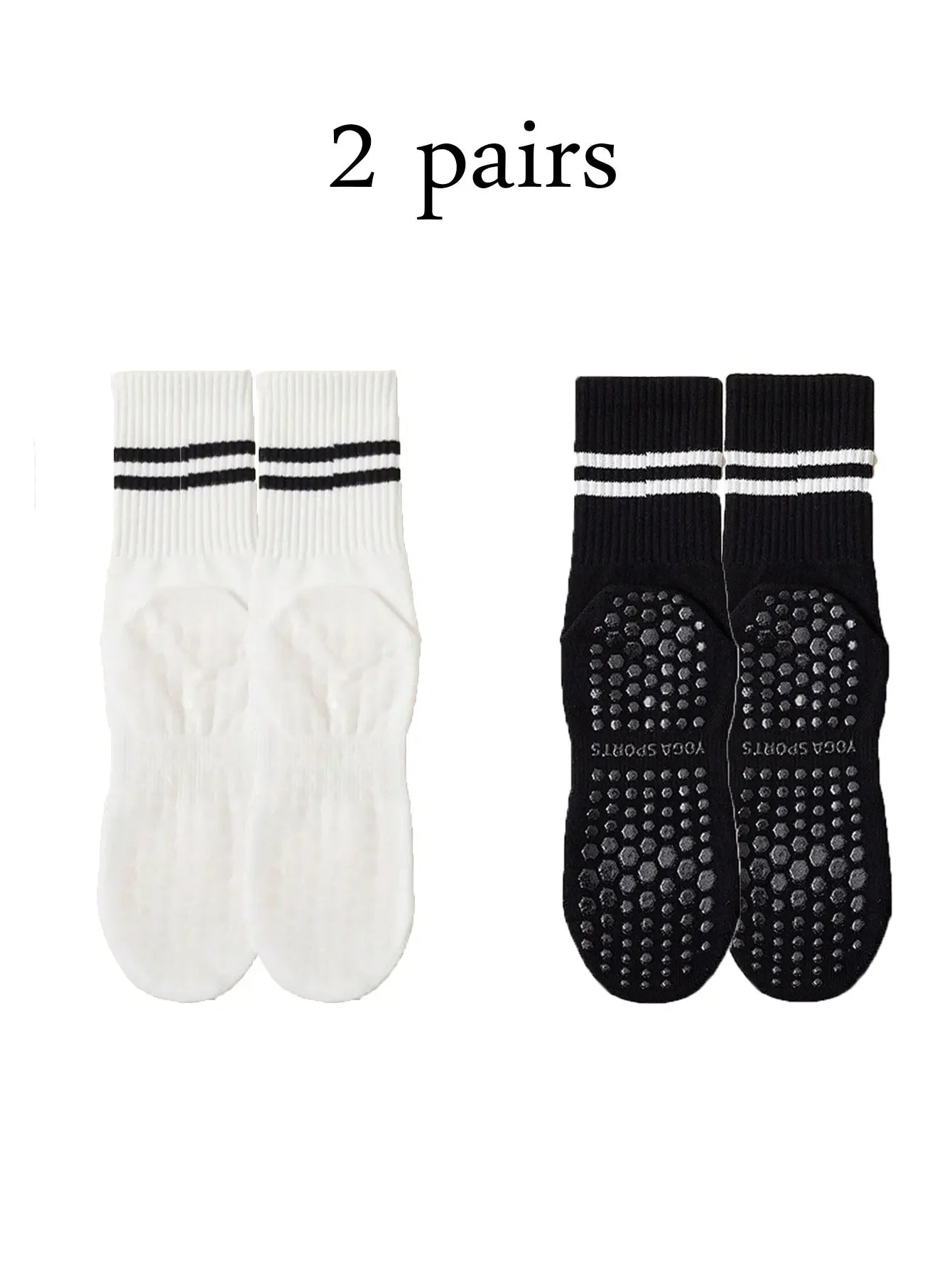 Pilates Socks with Grips for Women Yoga Socks Barre Socks Non Slip Socks of 1/2/3/6pairs