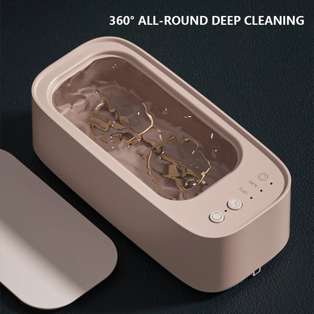 Ultrasonic 360 Degree Cleaning Machine Cleaners 45KHZ Multi Function with 500ML Sink for Eyeglass/Braces/Comb/Razor/Makeup Brush