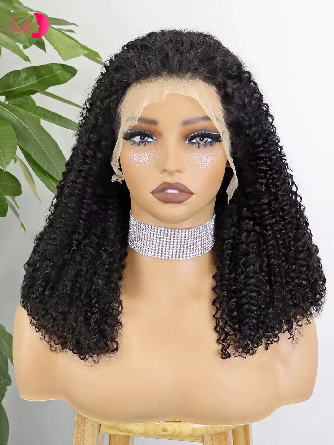 Premium 350% Density Kinky Curly Human Hair Wig - 13x4 Lace Front Bob Wig for Women