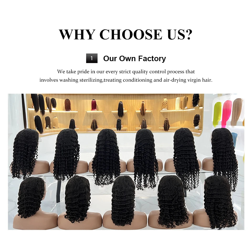 250Density Hidden Strap HD 360 Full Lace Glueless Wig Human Hair Curly Water Wig Invisible Strap 360 Lace Frontal Wig PrePlucked