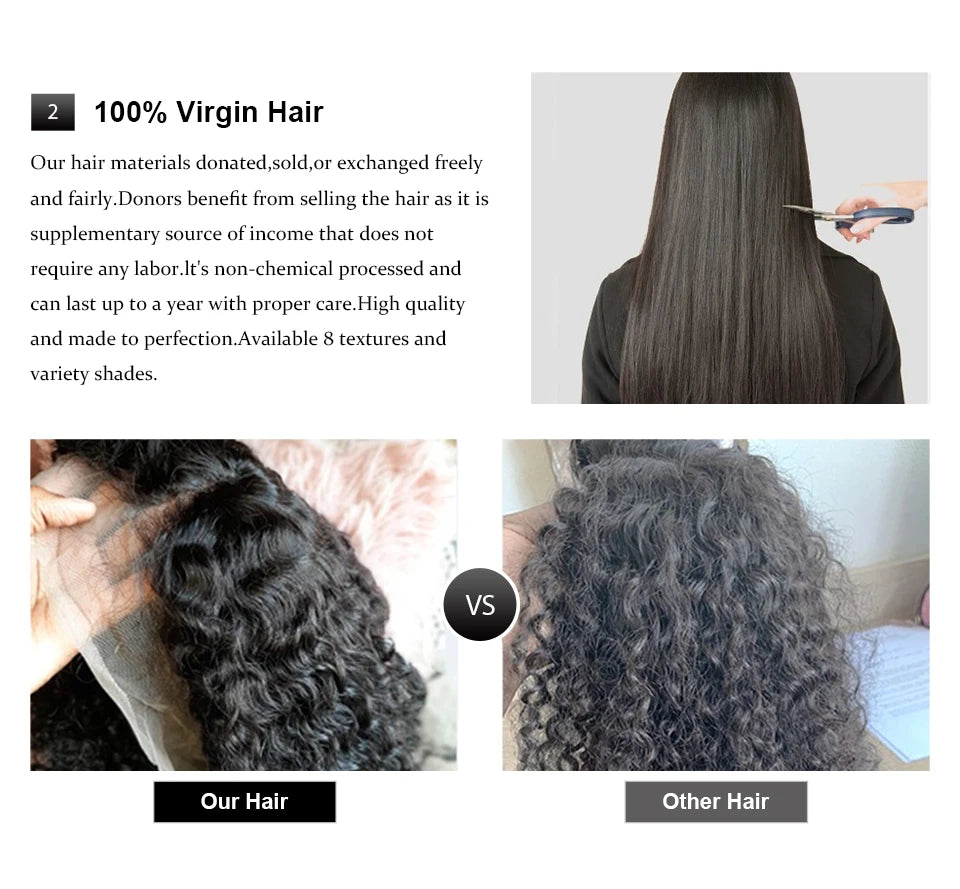 250 Density HD Invisi Strap 360 Full Lace Frontal Kinky Curly Wig 30 inch Black Human Hair Drawstring Snug Water Wig Glueless