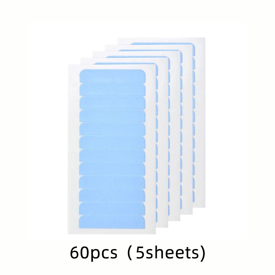 60/120/240pcs Double Sided Hair Extension Tape Adhesive Replacement Wig Tape Blue Hair Tabs for Extensions Beauty Tools