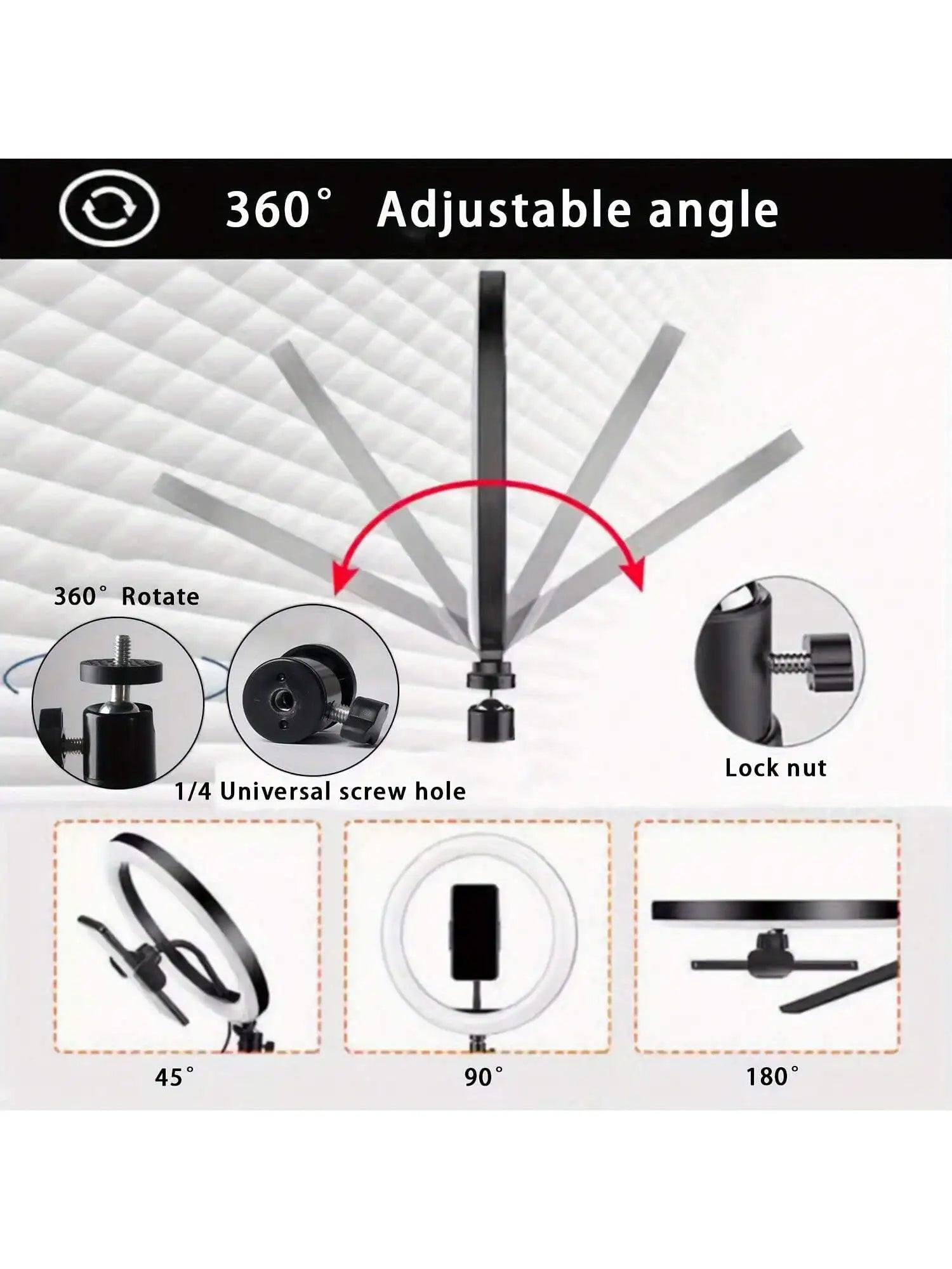 12-inch ring light tripod USB Remote Ring Selfie Light With Tripod Illuminate Your Brilliance
