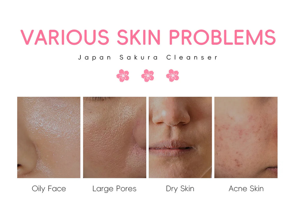 LAIKOU Japan Sakura Cleanser Gentle Deep Cleaning Oil Control Moisturizing Shrink Pores Face Skin Care Skin Cleanser 50g