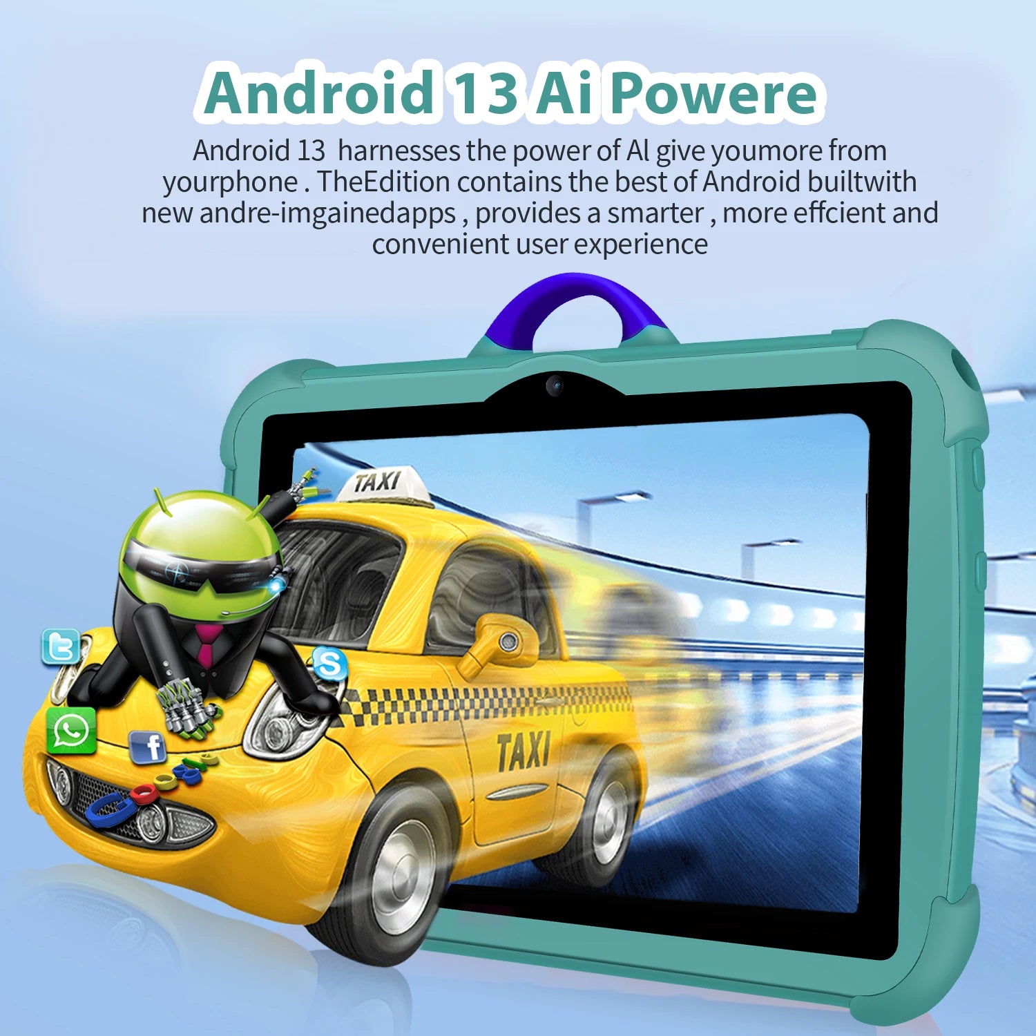 2024 New Arrival 7 Inch WiFi Kids' tablet Octa Core 4GB RAM 64GB ROM Google Learning Education Version Dual Cameras Tablets