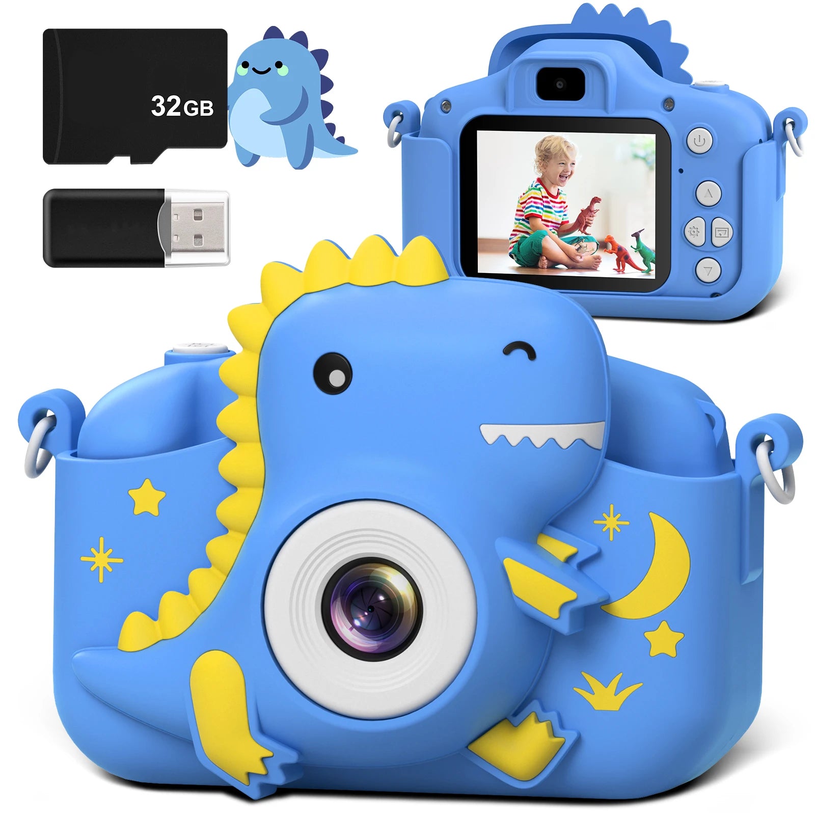 Kids Camera, 2.0" Toddler Digital Camera with 32GB Card,  20MP & 1080P HD Selfie Children's Camera for Boys Girls