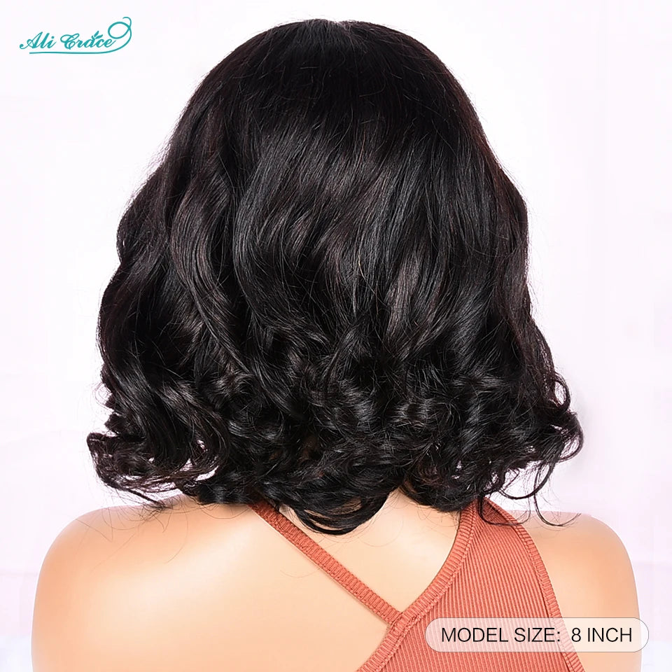 Ali Grace Body Wave Lace Closure Wig Brazilian Hair Bob 4x4 Closure Human Hair Wigs For Women Preplucked Short Bob Lace Wigs