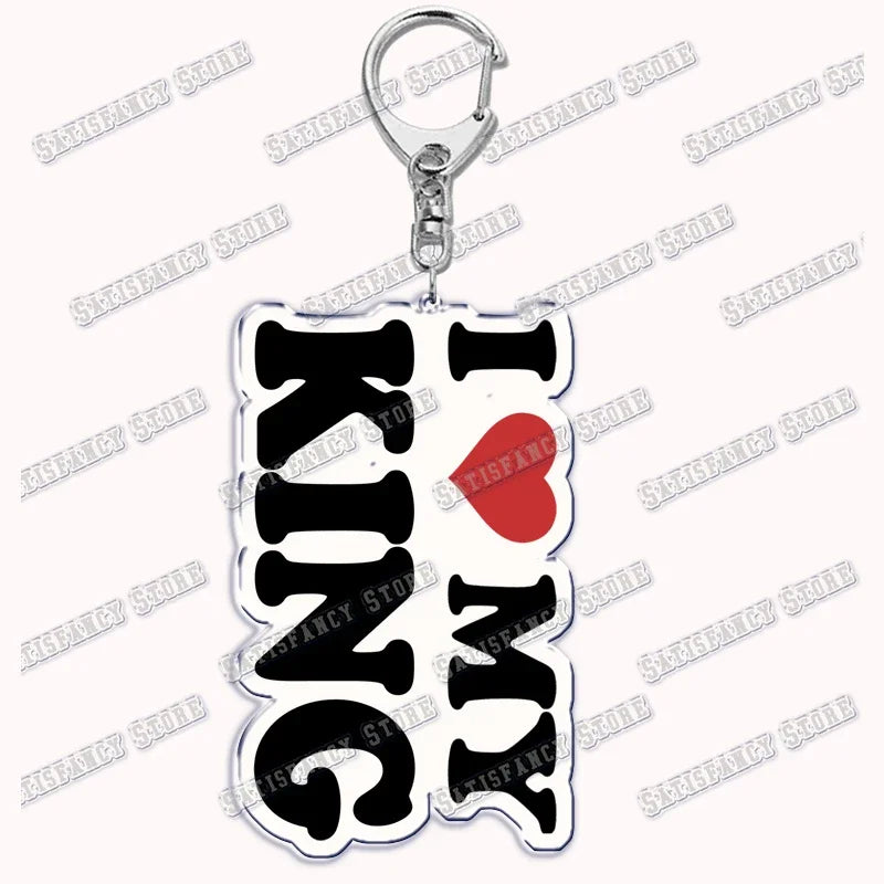 Custom I Love You My Fictional Boyfriend Awesome Girlfriend Keychain Emo Boys Hot Wife Mom Dad Key Ring Keychains Bf Gf Gifts