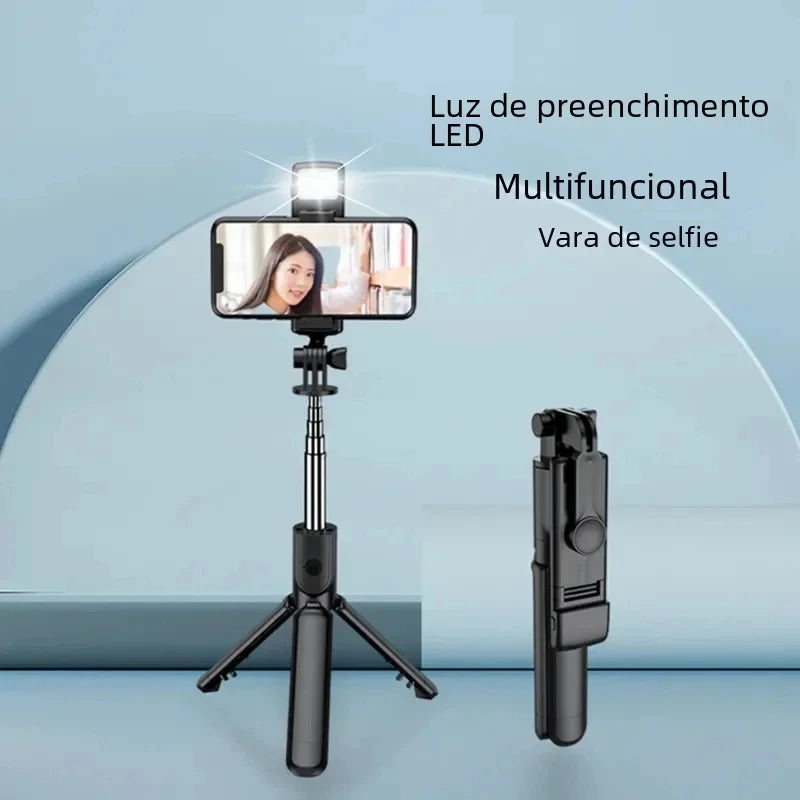 MEUYAG Wireless Selfie stick Tripod With Fill Light Bluetooth Shutter Remote Control Portable Foldable Monopod For Smart Phone