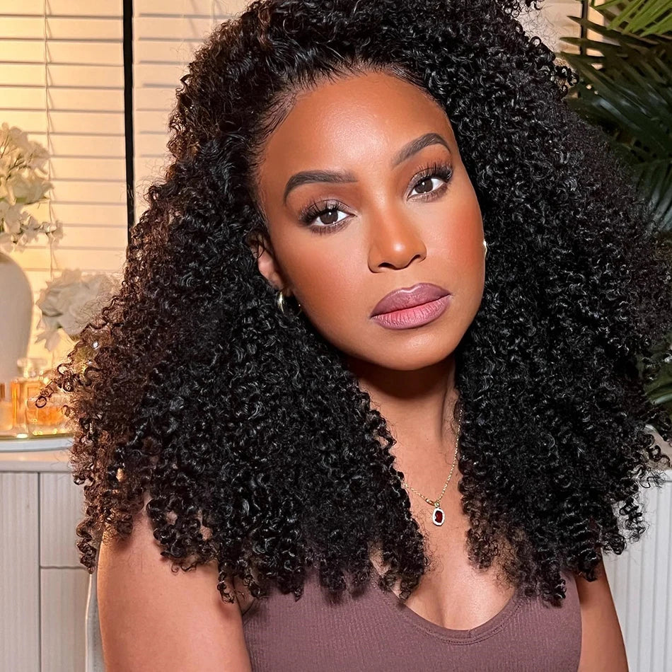 NEW 10A 9x6 Part Max M-Cap Glueless Wigs Human Hair Wigs Ready To Wear Bleached Knots Pre Cut Lace Kinky Curly Glueless Wigs