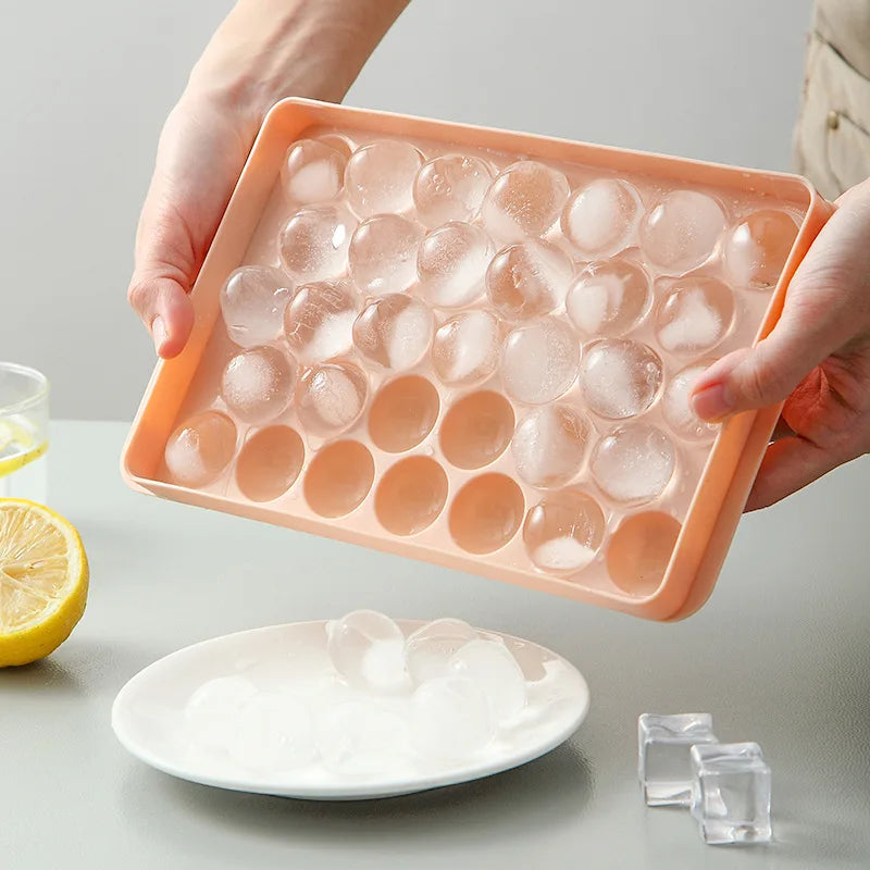 33 Ice Boll Hockey PP Mold Frozen Whiskey Ball Popsicle Ice Cube Tray Box Lollipop Making Gifts Kitchen Tools Accessories