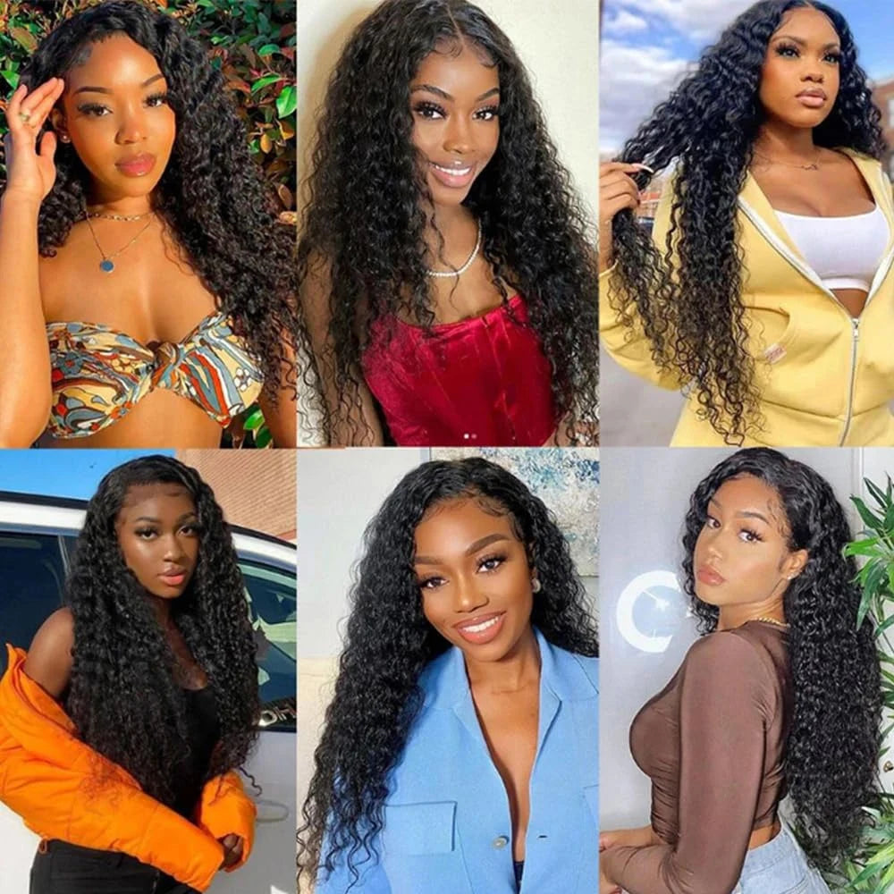 250 Density 360 Hd Lace Front Human Hair Wig Pre Plucked Invisible drawstring 360 Glueless Wig Deep Wave Frontal Wigs Human Hair