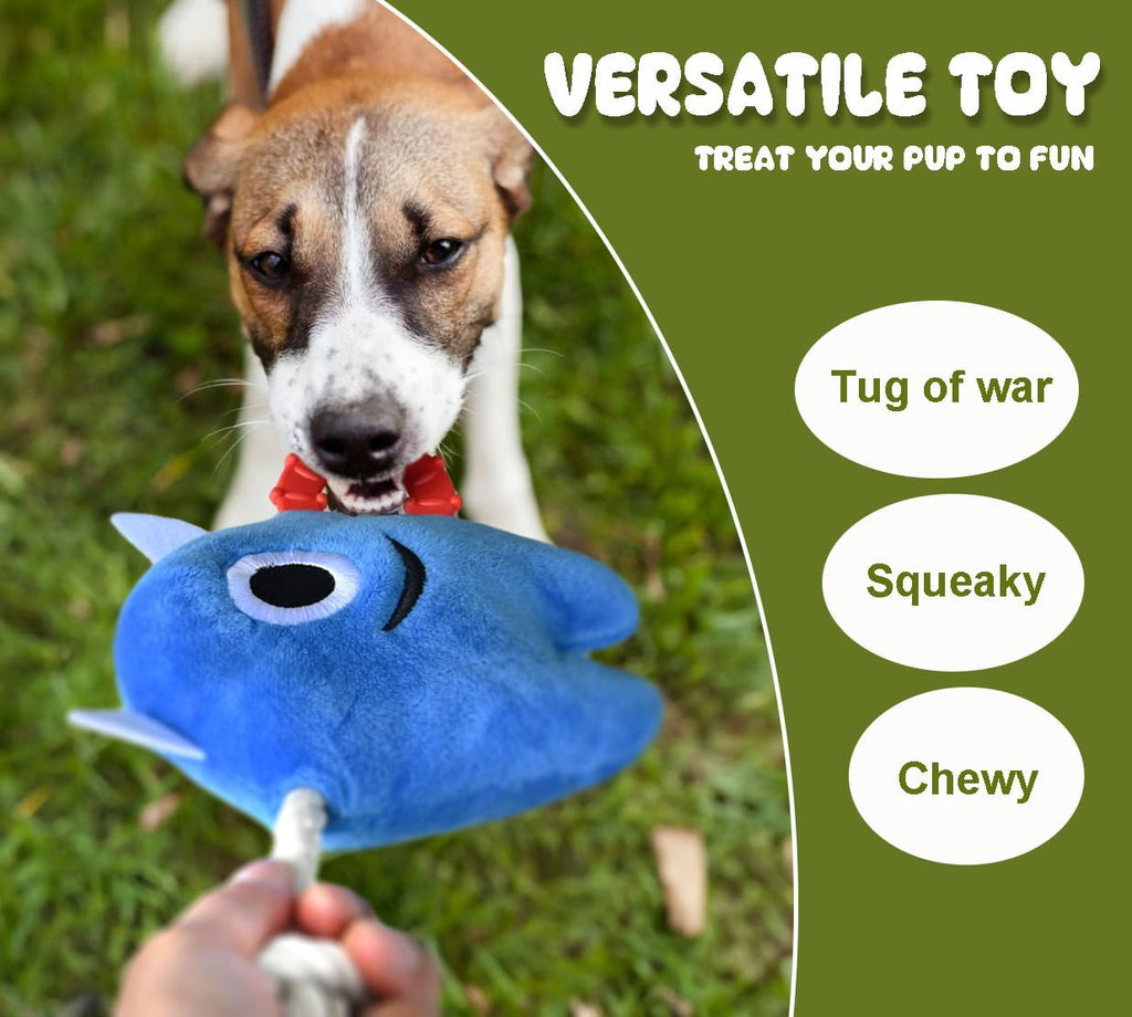 Large Dog Squeaky Chew Toys Stuffed Plush Dog Toys For Aggressive Chewers Durable Tug Of War Rope Toys Puppy Toys For Small, Medium Large Breed Monster Toys