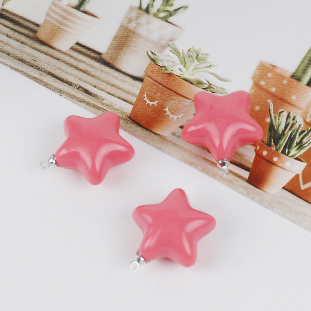 New Pendant Cream Epoxy Beads Keychain Accessories