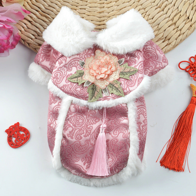 Celebrity Fall Winter Small Dog Pet Tang Suit