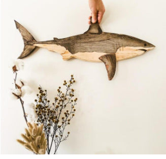Father's Day Gift Wooden Tuna Shark Whale Interior Decorations