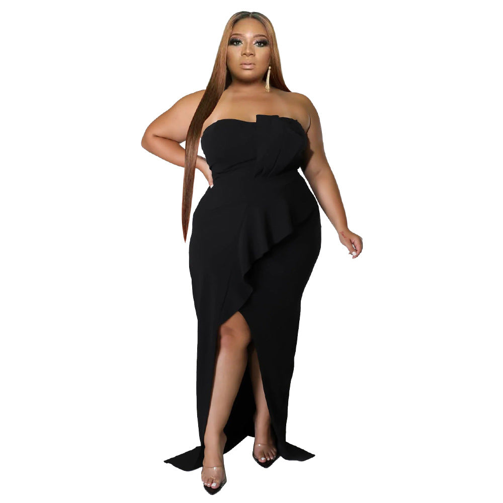 Women's Elegant High-Waisted Sexy Bodycon Split Dress
