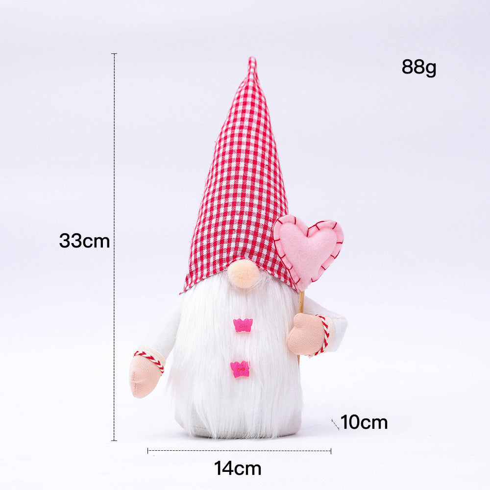 Valentine's Day Love Shape Faceless Doll Gift Fabric Doll