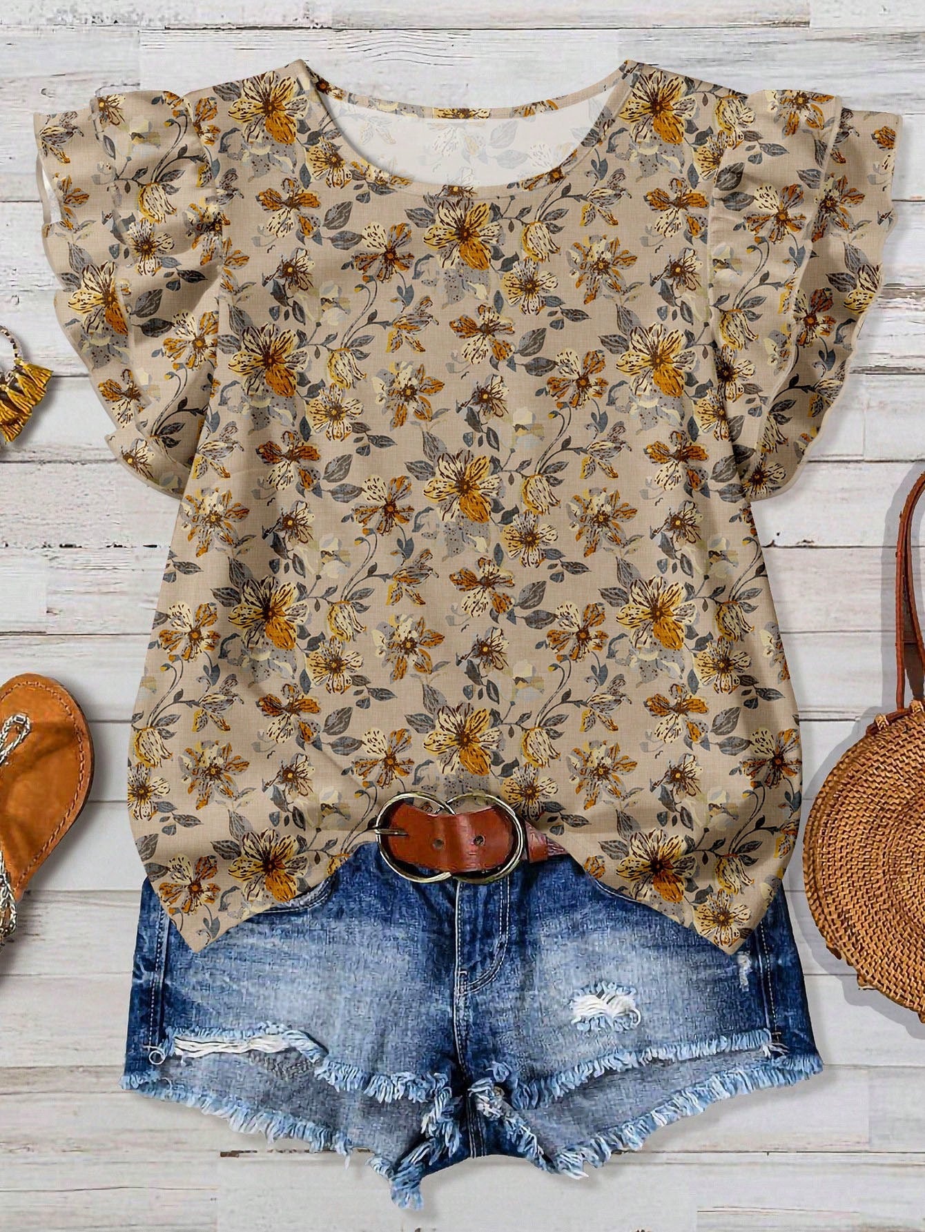 Women's Floral Print Casual Shirt Women's Summer