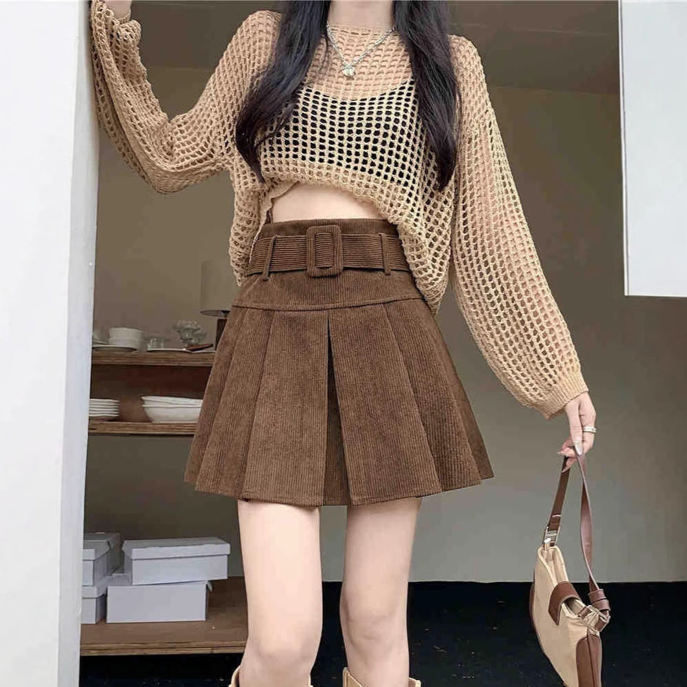 Anti-exposure, Figure-flattering, High-waisted Skirt
