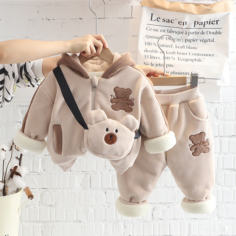 Padded Hooded Cotton Coat Coat Keep Baby Warm Quilted