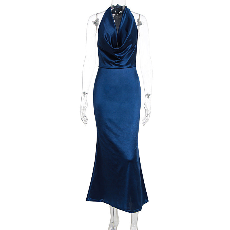 Sexy Halter-neck, Plunging Neckline, Backless Dress