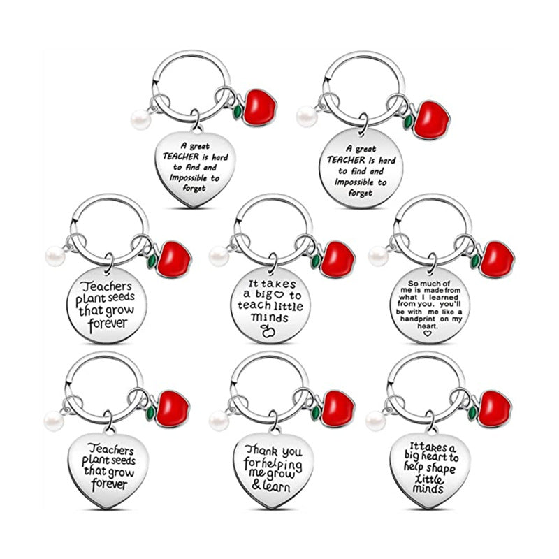 Alloy Lettering Keychain Valentine's Day Birthday Christmas Teacher Gift