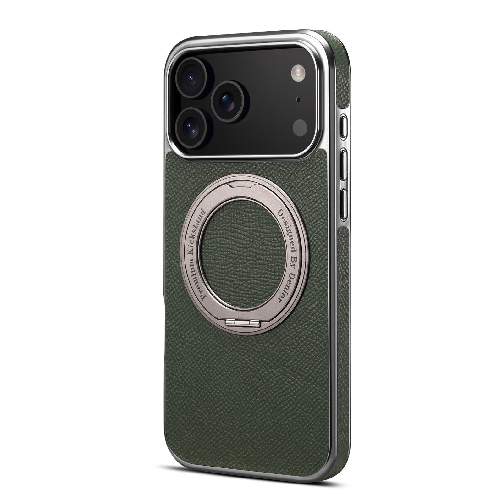 Denior Genuine Leather Electroplating Magnetic Phone Case