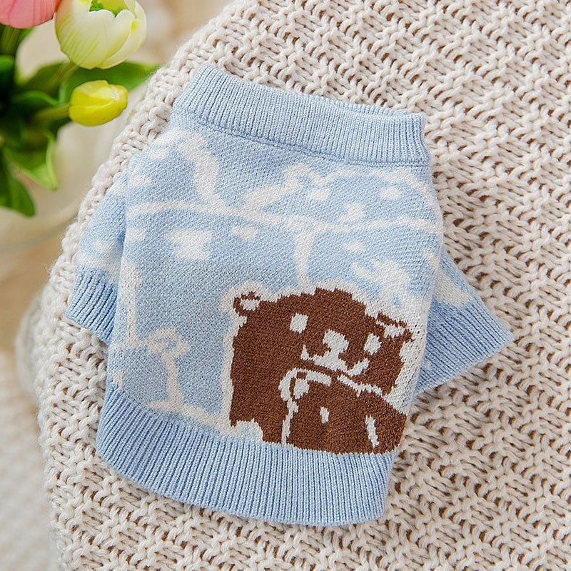 Knit Sweater Autumn Winter Puppy Clothes