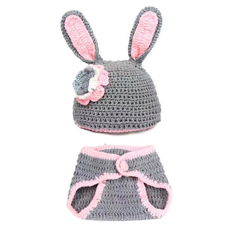 Hand-knitted Cartoon Animal-shaped Newborn Photography Outfits