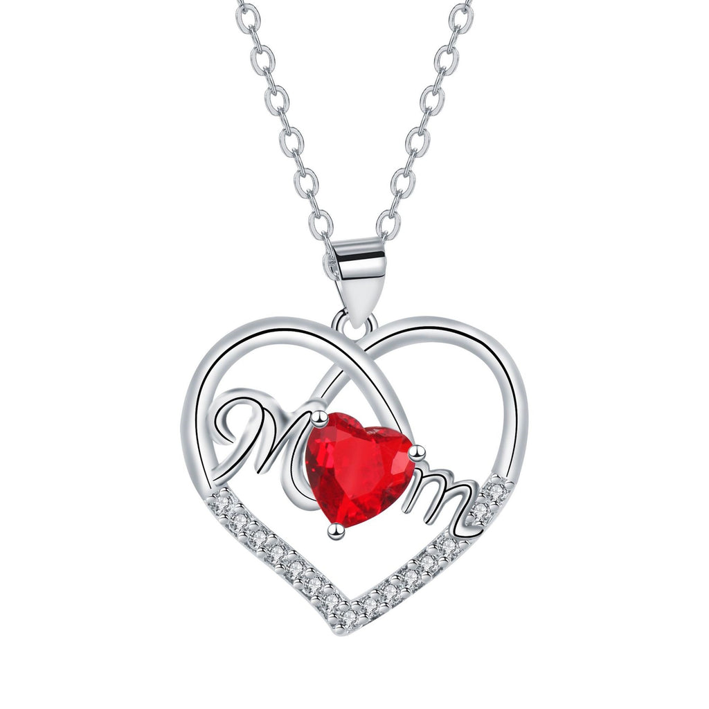 Heart-shaped Mom Necklace Fashion Simple Mother's Day Gift