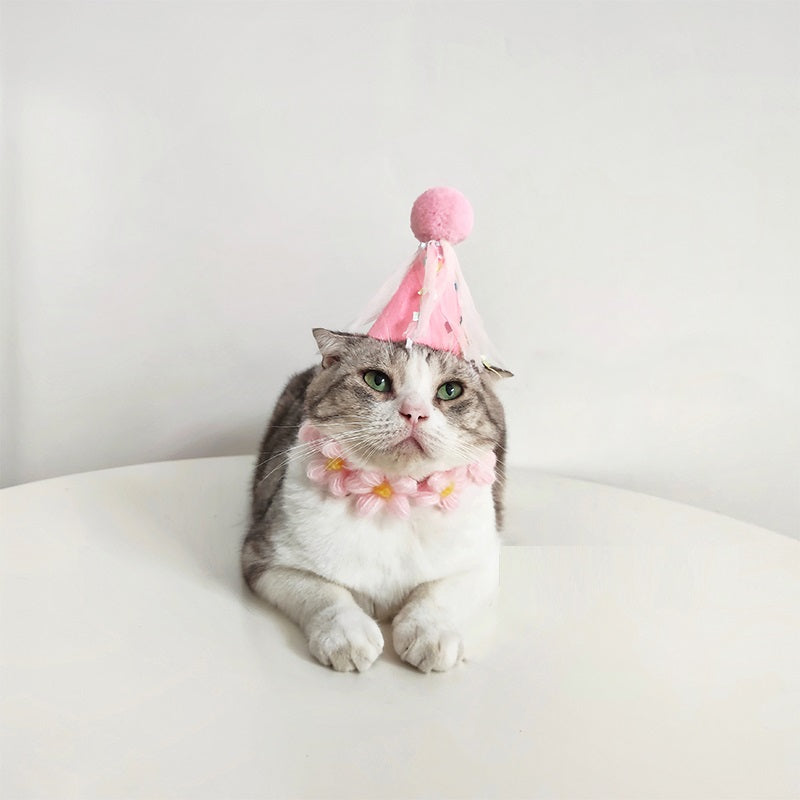 Pet Cat Cute Cross-dressing Birthday Color Dress Up Headdress