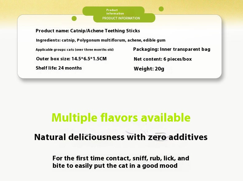 Cat Polygonum Multiflorum Mint Lollipop Self-Hi Funny Cat Molar Rod