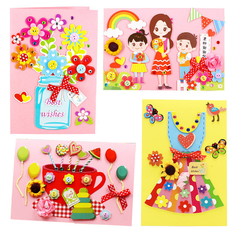 Teacher's Day Gift Handmade Diy Greeting Card Making Material Package