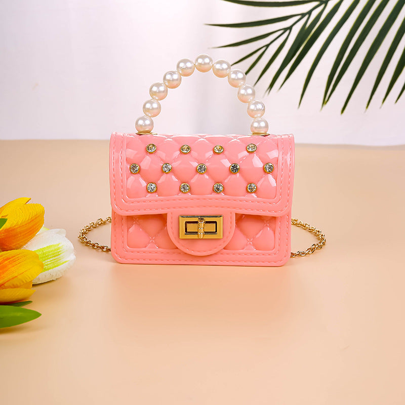 Women's Fashion Pearl Hand Shoulder Messenger Bag