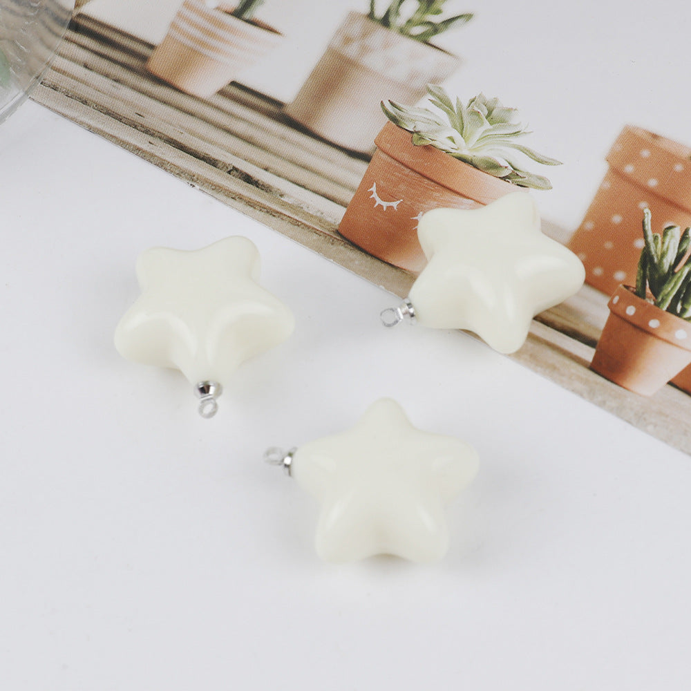 New Pendant Cream Epoxy Beads Keychain Accessories