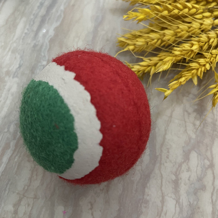 Hand-knitted Christmas Suit Pet Molar Stick