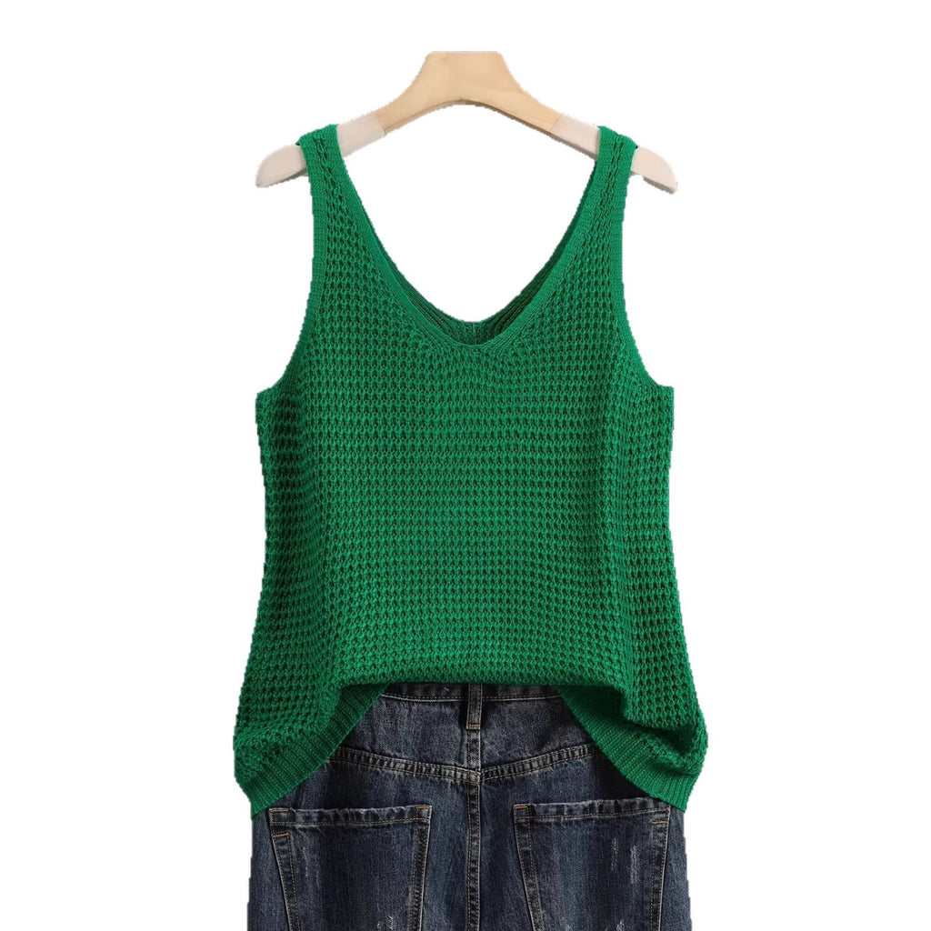 V-neck Womens Elegant Sleeveless Vest
