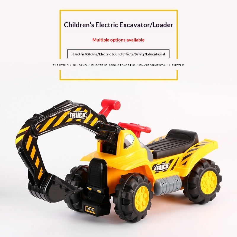 Gliding Electric-powered Children's Excavator Toy Latest Model Of Excavator