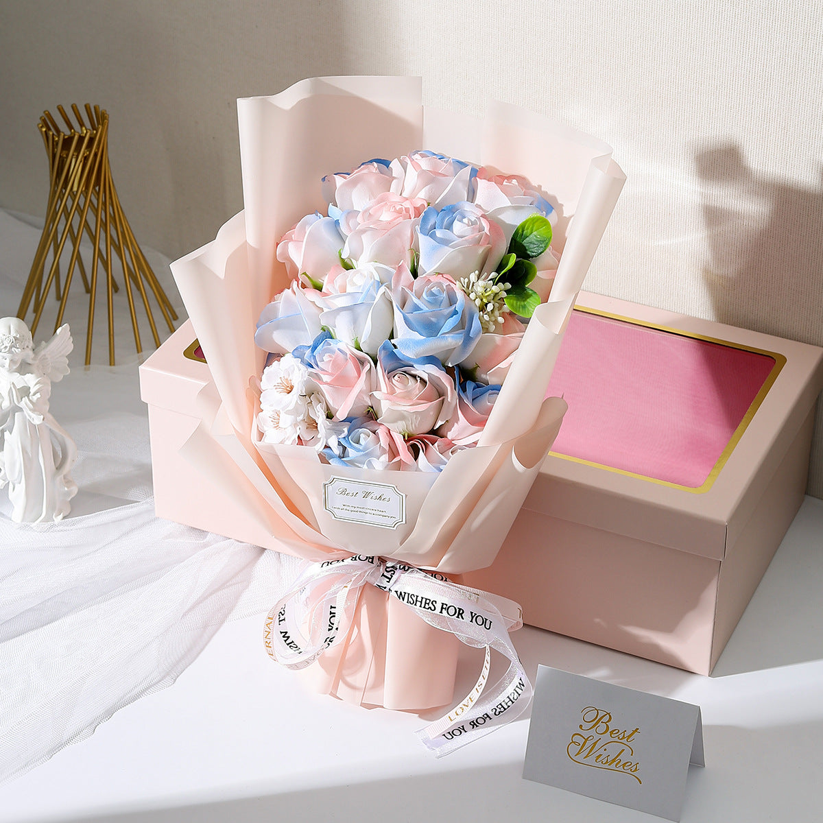 Cross-border Amazon 18 Rose Soap Bouquet Gift Box Valentine's Day Gift Fake Flower