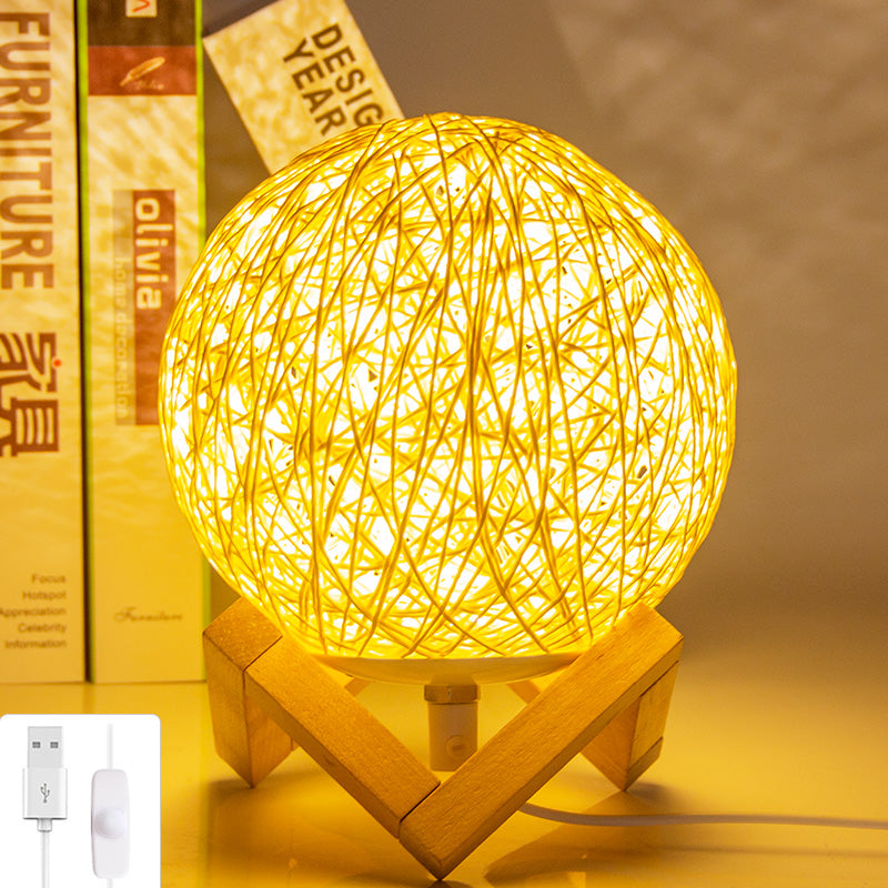 Remote Control Night Light Bedroom Girl Heart Inserted Star Sleeping Table Lamp