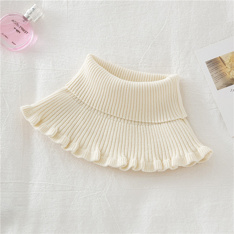 Knitted False Neck Wool High Collar