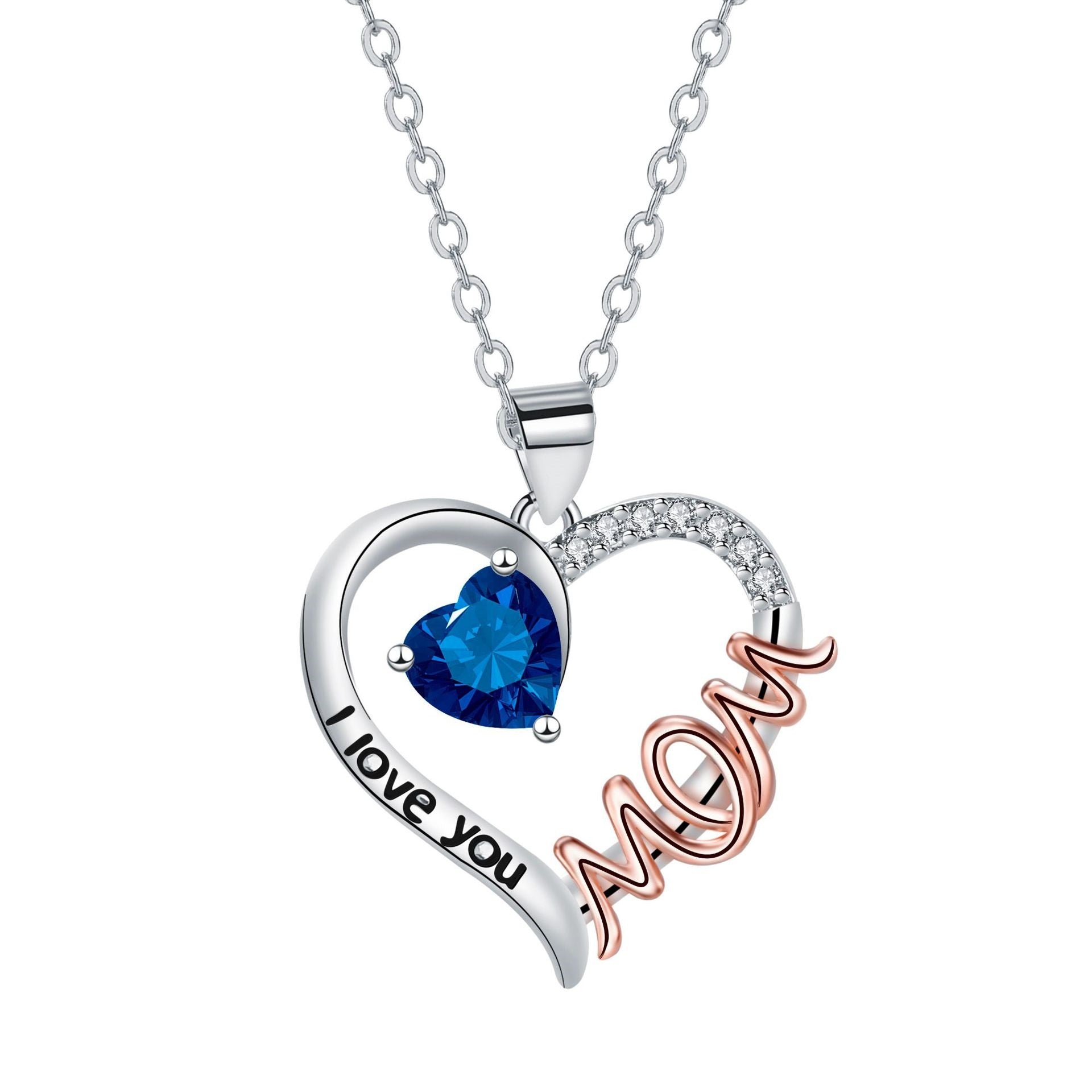 Heart-shaped Mom Necklace Mother's Day Gift